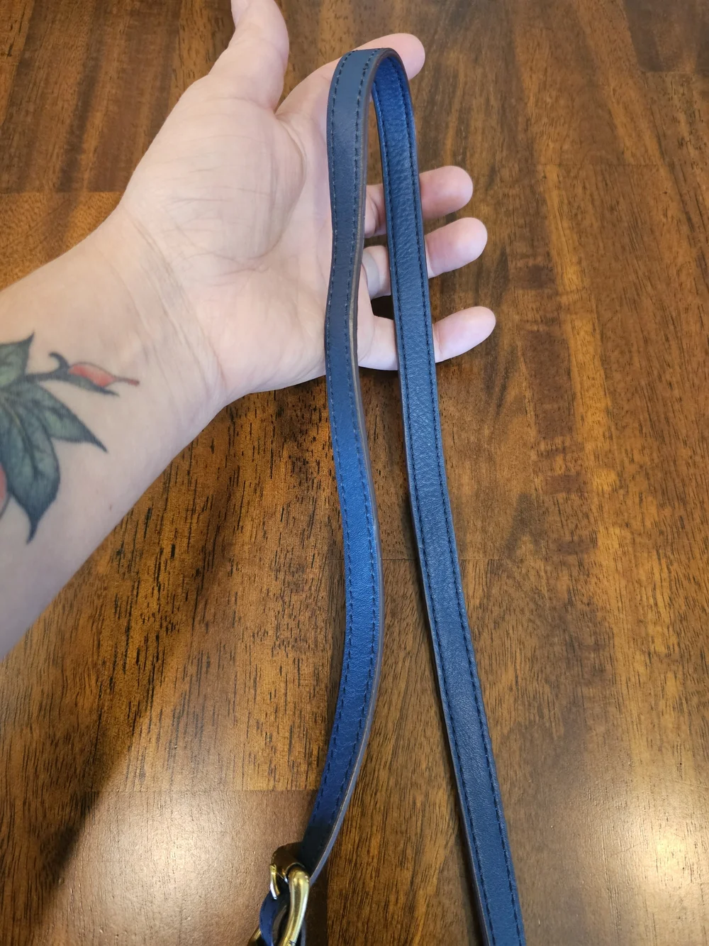 Fossil Leather Triple-Zip Wallet Crossbody Bag - Slate Blue